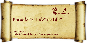 Mandák László névjegykártya