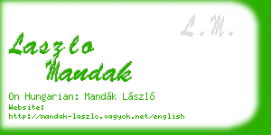 laszlo mandak business card