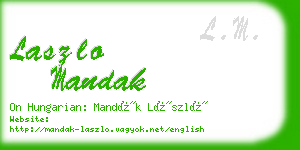 laszlo mandak business card